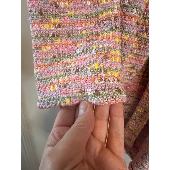 Alexis Elouise Cherry Blossom Tweed Mini Dress Belted Size Large NWT - Picture 9 of 12